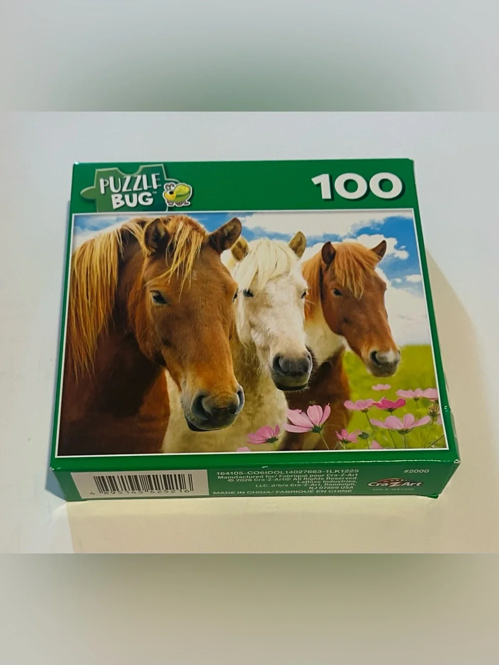 New “Horses Trio” Puzzle 100 Pieces 8.75” x 11.25” Puzzlebug Cra-Z-Art Horse